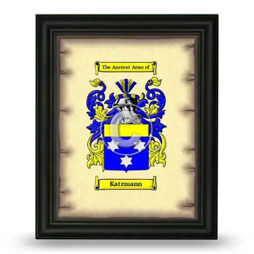 Katzmann Coat of Arms Framed - Black
