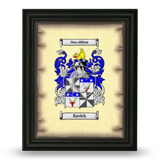 Kavich Coat of Arms Framed - Black
