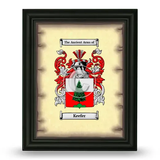 Keefer Coat of Arms Framed - Black