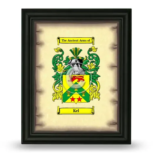 Kel Coat of Arms Framed - Black