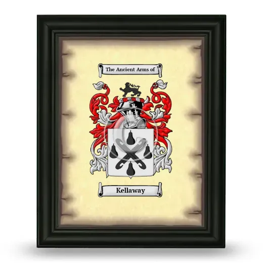 Kellaway Coat of Arms Framed - Black
