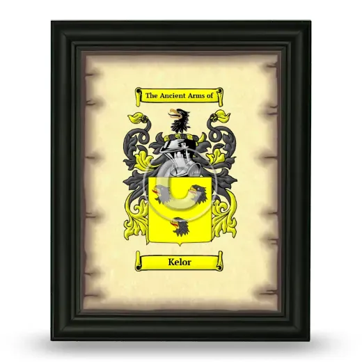 Kelor Coat of Arms Framed - Black