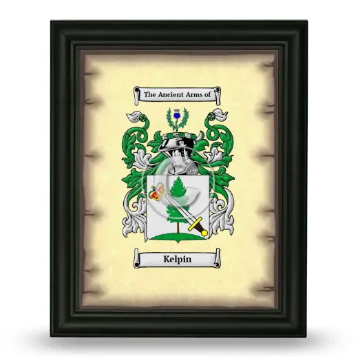 Kelpin Coat of Arms Framed - Black