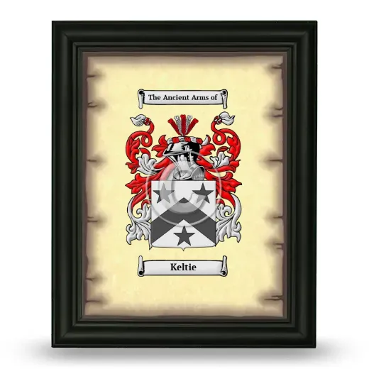 Keltie Coat of Arms Framed - Black