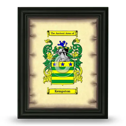 Kempston Coat of Arms Framed - Black