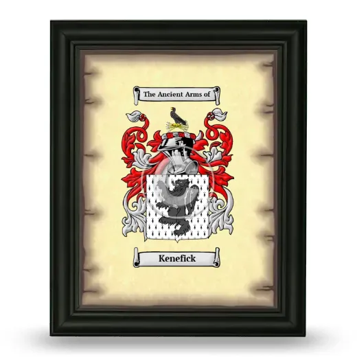 Kenefick Coat of Arms Framed - Black