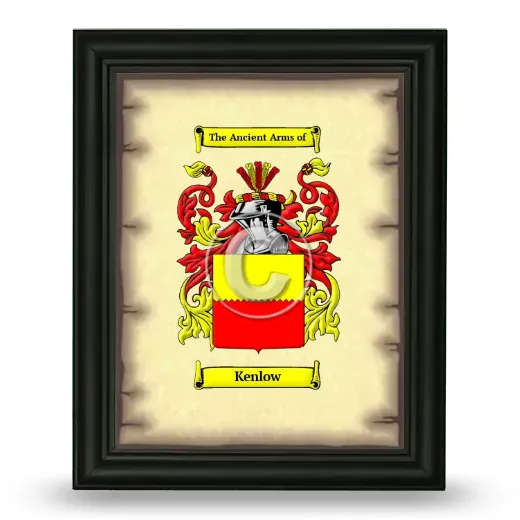 Kenlow Coat of Arms Framed - Black