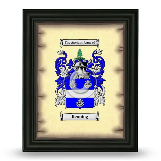 Kenning Coat of Arms Framed - Black
