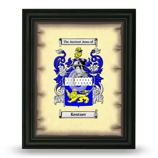 Kentner Coat of Arms Framed - Black