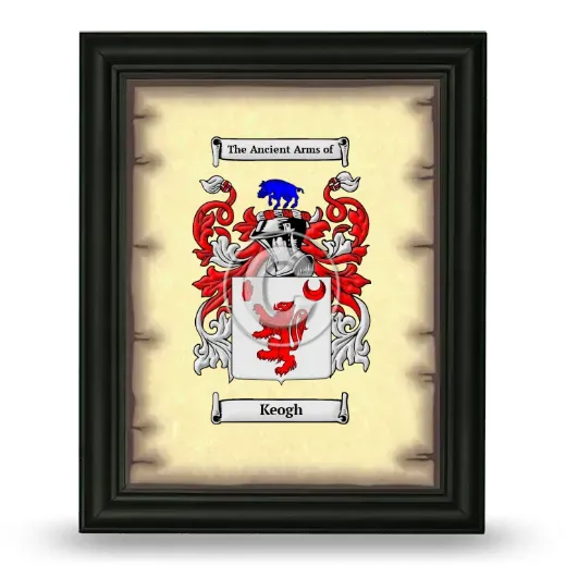 Keogh Coat of Arms Framed - Black