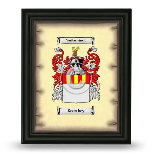 Keorthey Coat of Arms Framed - Black