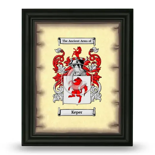 Keper Coat of Arms Framed - Black