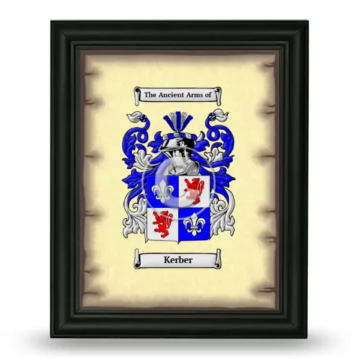Kerber Coat of Arms Framed - Black