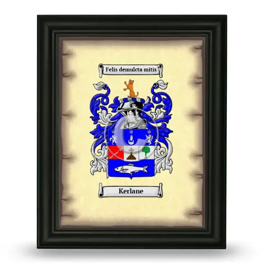 Kerlane Coat of Arms Framed - Black