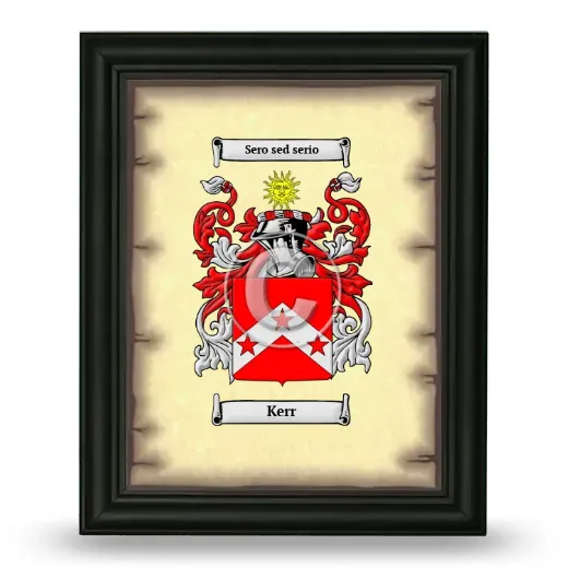 Kerr Coat of Arms Framed - Black