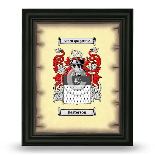 Kesterson Coat of Arms Framed - Black