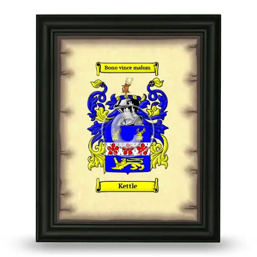 Kettle Coat of Arms Framed - Black