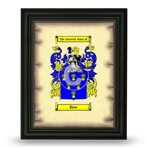 Kew Coat of Arms Framed - Black