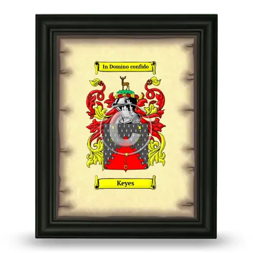 Keyes Coat of Arms Framed - Black