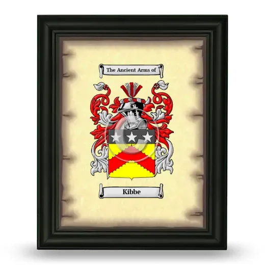 Kibbe Coat of Arms Framed - Black