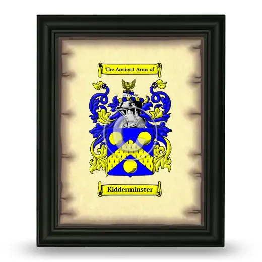 Kidderminster Coat of Arms Framed - Black