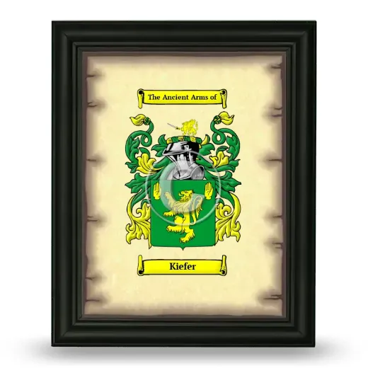 Kiefer Coat of Arms Framed - Black