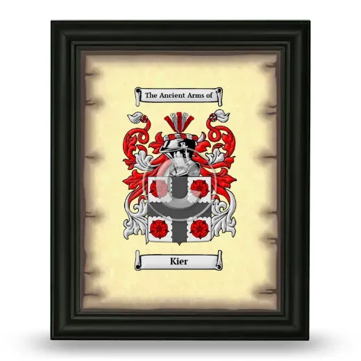 Kier Coat of Arms Framed - Black
