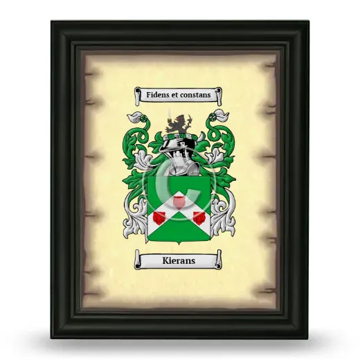 Kierans Coat of Arms Framed - Black