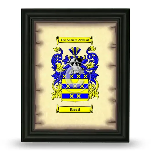 Kievit Coat of Arms Framed - Black