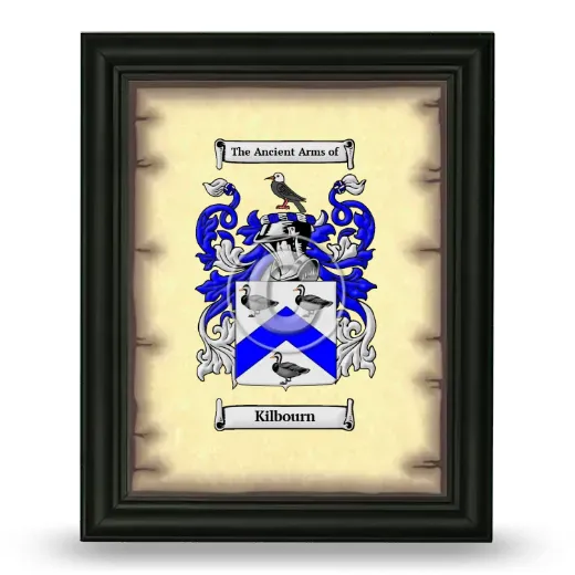 Kilbourn Coat of Arms Framed - Black