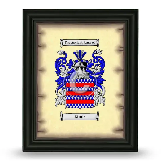 Kimis Coat of Arms Framed - Black