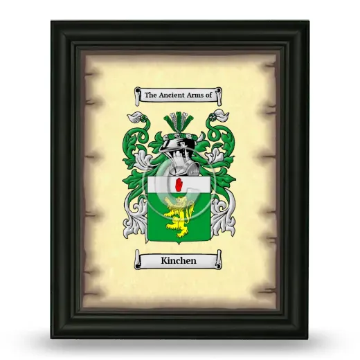 Kinchen Coat of Arms Framed - Black