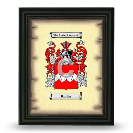 Kiplin Coat of Arms Framed - Black