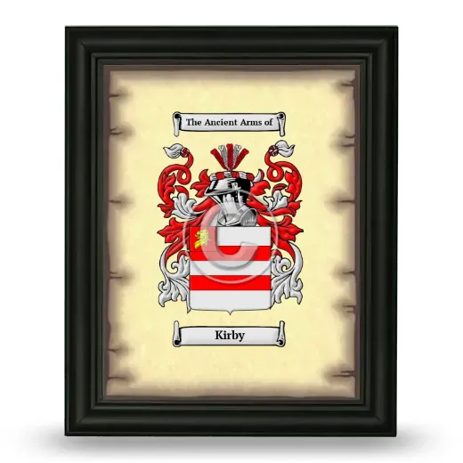 Kirby Coat of Arms Framed - Black