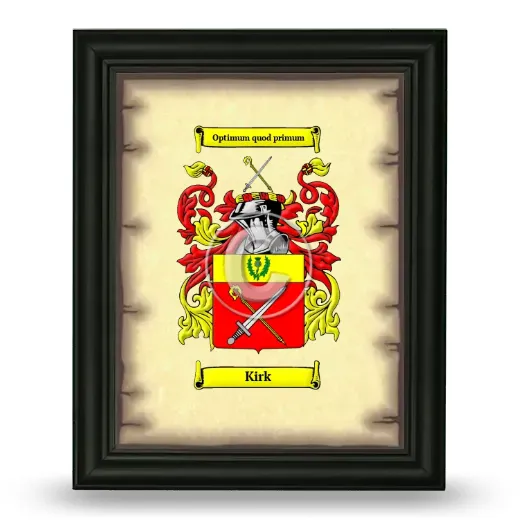 Kirk Coat of Arms Framed - Black