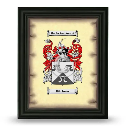 Kitchens Coat of Arms Framed - Black