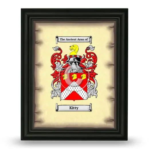 Kitty Coat of Arms Framed - Black