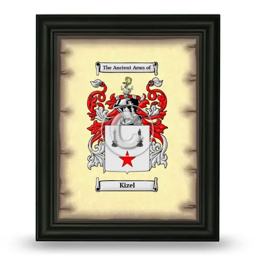 Kizel Coat of Arms Framed - Black