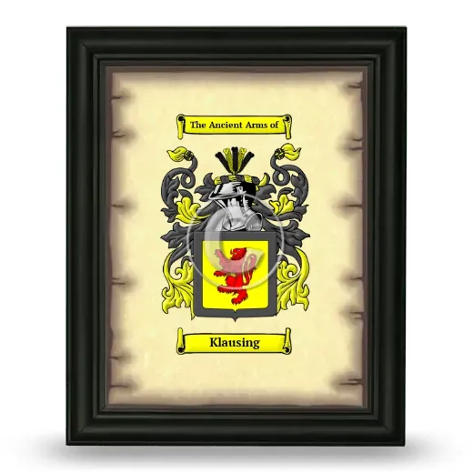 Klausing Coat of Arms Framed - Black
