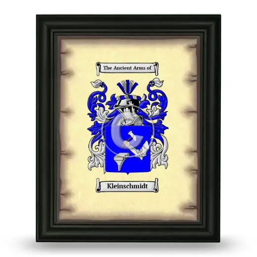 Kleinschmidt Coat of Arms Framed - Black