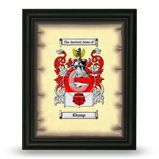 Klump Coat of Arms Framed - Black