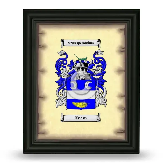 Knam Coat of Arms Framed - Black