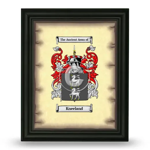 Kneeland Coat of Arms Framed - Black