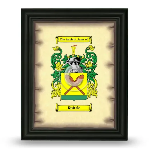 Knittle Coat of Arms Framed - Black