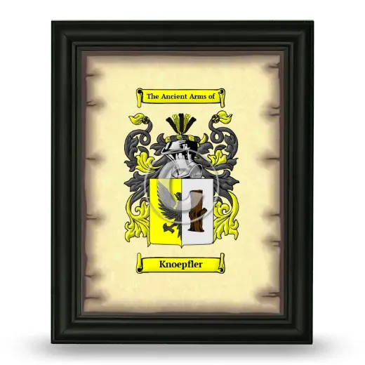 Knoepfler Coat of Arms Framed - Black