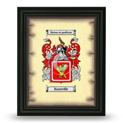 Knoxville Coat of Arms Framed - Black