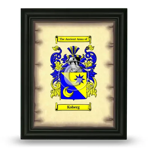 Koberg Coat of Arms Framed - Black
