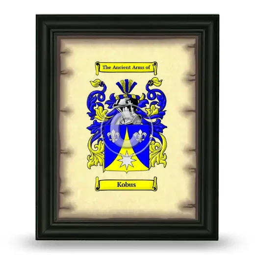 Kobus Coat of Arms Framed - Black