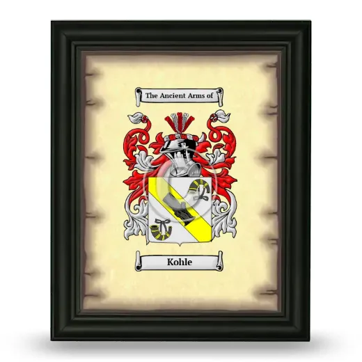 Kohle Coat of Arms Framed - Black