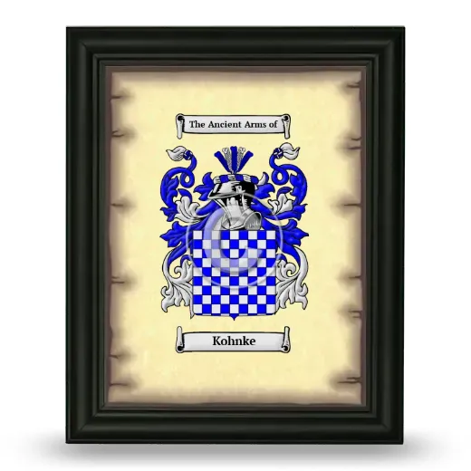 Kohnke Coat of Arms Framed - Black